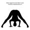 Silhouette of Prasarita Padottanasana A