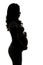 Silhouette of a pregnant woman