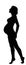 Silhouette of pregnant woman