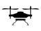 Silhouette of quadcopter drone