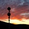 Silhouette of Railroad Signal