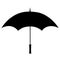 Silhouette from rain umbrella side view vector illustration