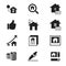 Silhouette Real estate icons Illustration symbol Vector