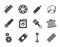 Silhouette Realistic Car Parts and Services icons