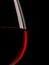 Silhouette of a red wine glass