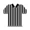 Silhouette referee jersey stripes american football