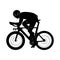 Silhouette ride bike vector illustration