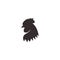 Silhouette Rooster Chicken Poultry Farm Logo design