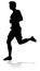 Silhouette Runner Man Sprinter or Jogger Person