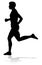 Silhouette Runner Man Sprinter or Jogger Person