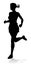 Silhouette Runner Woman Sprinter or Jogger Person