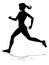 Silhouette Runner Woman Sprinter or Jogger Person