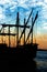 Silhouette of sail boat