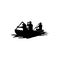 Silhouette  sailing boat  Logo Template vector illustration design