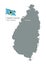 Silhouette of Saint Lucia country map