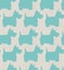 Silhouette scottie dogs with stripes repeat pattern
