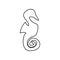 silhouette of seahorses icon. Element of zoo for mobile concept and web apps icon. Outline, thin line icon for website design and