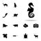 silhouette of seahorses icon. zoo icons universal set for web and mobile