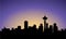 Silhouette of Seattle city, USA