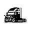 Silhouette of semi truck 18 wheeler vector image isolated  best for illustration