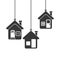 Silhouette set collection Hanging houses