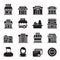 Silhouette Shop building icon set