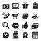 Silhouette Shopping online icons set