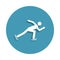 Silhouette Short track speed skating icon in badge style. One of Winter sports collection icon can be used for UI, UX
