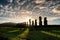 Silhouette shot of Moai statues in Easter Island