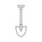 Silhouette shovel construction tool icon