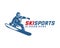 Silhouette Ski logo design Vector, Winter sports, Snowboarder, skier player