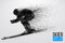 Silhouette of skier isolated. Vector illustration