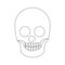 Silhouette skull bones with teeths