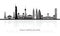 Silhouette Skyline panorama of city of Kuala Lumpur, Malaysia