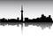 Silhouette Skyline Panorama of Toronto Canada