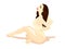 silhouette of slender beautiful young woman female beauty body care and figure