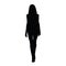 Silhouette slim tall women. Front view