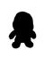 a silhouette of small doll