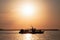 Silhouette of a small passenger ferry, Crimea