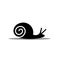 Silhouette snail graphic vector
