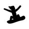 silhouette snowboard athlete icon vector illustration