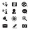 Silhouette Social network icons set