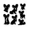 Silhouette Solid Vector Icon Set Of Dog, Breeds, Canine, Pooch, Hound, Puppy, Mutt, Pet, Doggy.