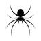 Silhouette of spider icon. scary spider isolated on white background