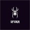 Silhouette Spider Insect Arthropod symbol logo design