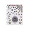 Silhouette spiral notepad with background flowers