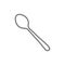 silhouette spoon utensil kitchen icon