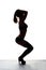 Silhouette of sport girl