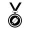 silhouette sport medal ribbon american football