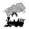 Silhouette steam locomotive